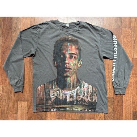 Logic Under Pressure Long Sleeve Anvil Lightweight Tee Shirt Mens Large Dk Gray - Picture 1 of 10